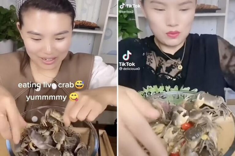Woman eating live crabs shocks, divides viewers: ‘That’s very messed up’